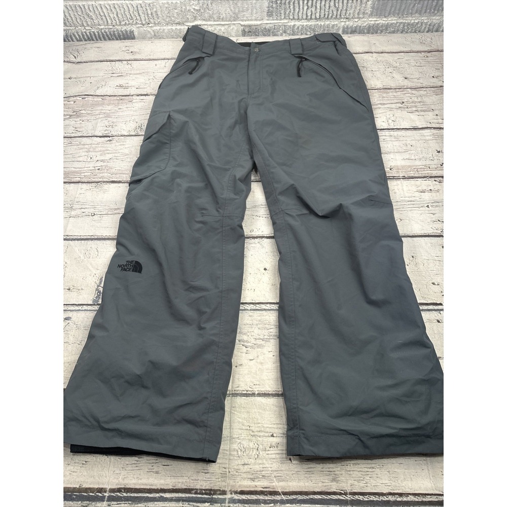 North Face HyVent Pants Mens Large BlueGray Waterproof Outdoor Snow Cargo Hiking